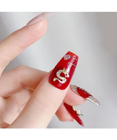 5pcs Unique Chinese Dragon Art Accessories Add A Touch Of To Your Fingertips Gold - Buy Online on GoSupps.com