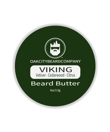 Oak City Beard Company Viking Beard Butter - 4oz Vetiver Cedarwood & Citrus - Nourishing Beard Conditioner - Buy Online on GoSupps.com