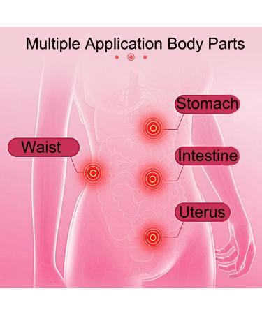 Cordless Menstrual Heating Pad with 3 Heat Levels & Massage Modes - Fast Pain Relief for Women (Pink) - Buy Online on GoSupps.com