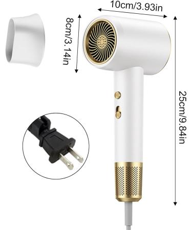 Hair Dryer - 5 Speed Hair Blower | Salon Hair Dryer | 2000w Fast Drying Hair Dryer | Portable Hair Accessories | High Speed Brushless Hair Blower | Powerful Professional Hair Dryer for Travel Salon White - Buy Online on GoSupps.com