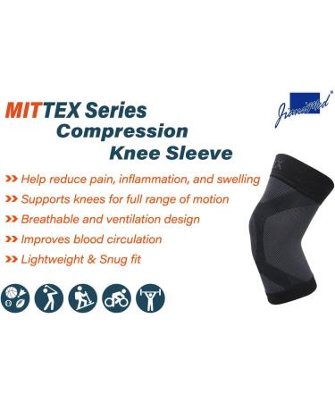 Compression Knee Sleeve - MITTEX Series | Lightweight Knee Support for Pain Relief | ACL Meniscus Tear & Arthritis | Daily Use | Taiwan Excellence M Black M - Buy Online on GoSupps.com