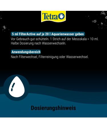 Tetra FilterActive Bacteria 100ml - 2-in-1 Starter & Sludge-Reducing Bacteria for Biologically Active Filters | International Shipping Available - Buy Online on GoSupps.com
