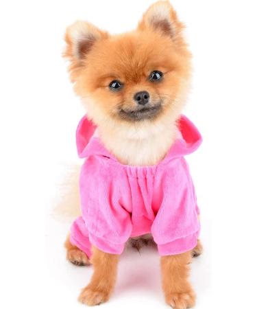SELMAI Rhinestone Crown Dog Hoodie Jumpsuit XS Pink - Buy Online on GoSupps.com