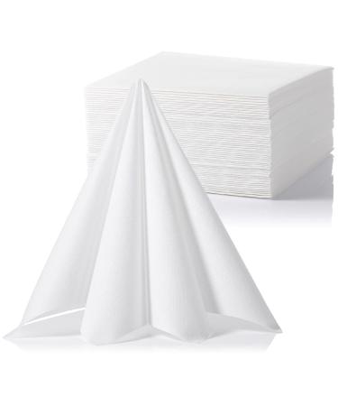 LEKOCH 50 PCS Disposable Napkins White Air Laid Cloth-Like Napkins For Wedding Premium QUALITY 40x40 - Buy Online on GoSupps.com