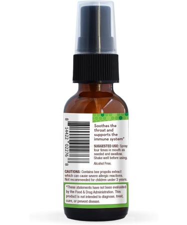 Wedderspoon Propolis & Manuka Honey Throat Spray - Natural Sore Throat Relief with Chamomile & Mint | Immune Support | 1 Fl Oz - Buy Online on GoSupps.com