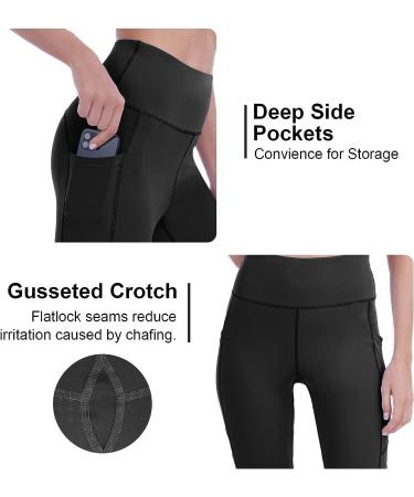 Vnnink Professional Yoga Leggings for Women - Ultra Stretch High Waisted Pants with Pockets - Black XL - Buy Online on GoSupps.com