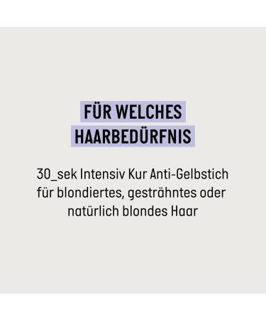  Guhl Guhl 30_sek Intensive Anti-Yellowing Treatment Contents: 100 ml Hair type: blonde highlighted and naturally blonde hair Silicone-free - Buy Online on GoSupps.com