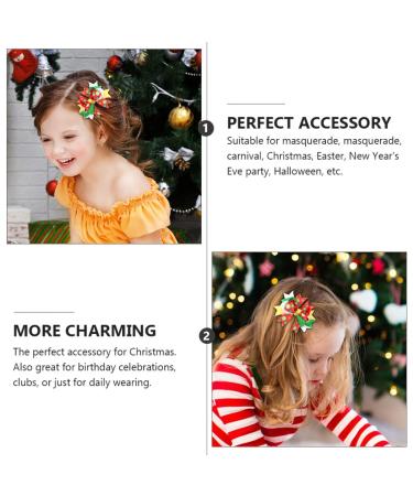 Lurrose 8Pcs Christmas Bow Hair Clips | Cute Bowknot Hairpins for Kids & Toddlers - Perfect Holiday Accessories - Buy Online on GoSupps.com