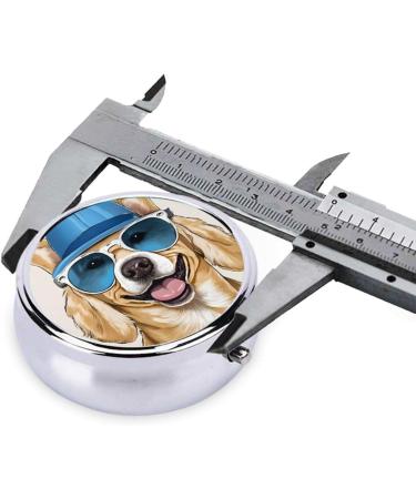 Buy Cute French Bulldog Mini Round Pill Box - 3 Compartment Travel Pill Organizer | Portable Medicine Case for Home & Office - Buy Online on GoSupps.com