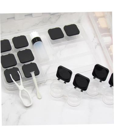 Solust Lenses Travel Set | Portable Contact Lens Kit & Accessories | Eye Case Tweezers & Holder in Black - 15.8x9.5cm - Buy Online on GoSupps.com