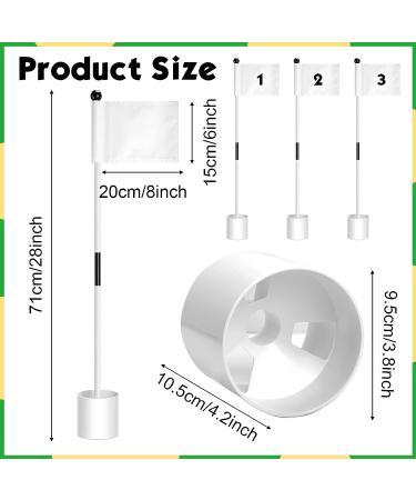 3 Set Golf Flagsticks with Cups for Practice Putting Green - Portable Mini Golf Flag Sticks with Nylon Flags and 2 Section Design - Buy Online on GoSupps.com