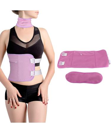 2pcs Castor Oil Pack Set - Adjustable Waist & Neck Packs | Reusable & Washable | Purple Package - International Shipping - Buy Online on GoSupps.com