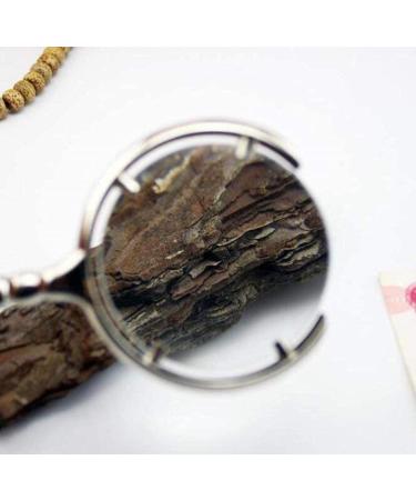 Handheld Magnifying Glass Metallic Material Stainless Steel Hd Magnifying Glass Old Man 20X for Reading Crafts Repair Magnifier Silver Lofty Ambition - Buy Online on GoSupps.com