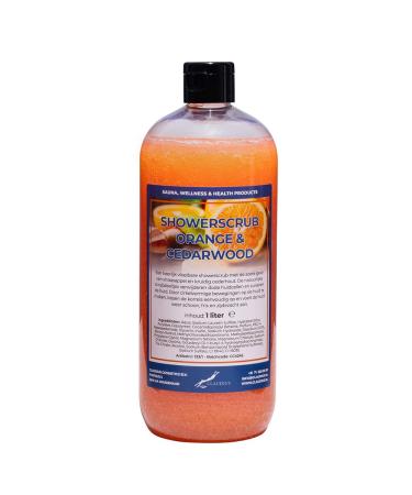 Claudius Showerscrub Orange & Cedarwood 1 liter Transparant