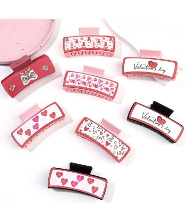 xbiez Valentine's Day Hair Clips Large Heart Hair Claw Clip Non-Slip Cute Strong Hold Catch Barrettes Hair Styling Tool A30 - Buy Online on GoSupps.com