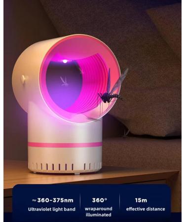 Mosquito Killer Lamp Fan Turbo Mosquito Killer with UV Lamp Physical Mosquito Killer Suitable for Pregnant Women Children Indoor and Outdoor-White - Buy Online on GoSupps.com