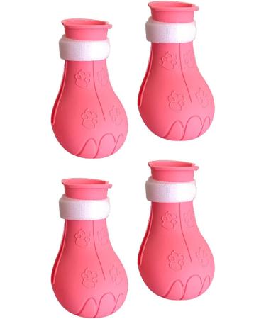 Buy 4-Piece Silicone Anti-Scratch Cat Shoes & Nail Gloves - Pink Perfect Claw Covers for Cats! - Buy Online on GoSupps.com