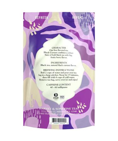 Harney & Sons Black Currant Iced Tea - 15 Tea Bags (7.5 oz) | Fresh Brewed Flavor - Buy Online on GoSupps.com