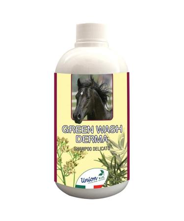 UNION B.I.O. SOLUZIONE NATURA Union Bio Green Wash Derma 500 ML Nourishing natural gentle horse shampoo with essential oils respects the skin's physiological pH moisturizing protective softening