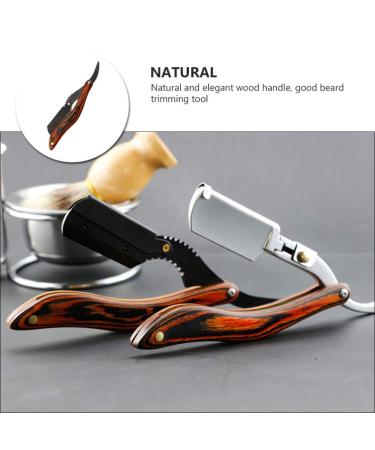 FRCOLOR Straight Edge Razor - Men's Manual Safety Folding Shaver in Black | Premium Grooming Tool for Precision Shaving - Buy Online on GoSupps.com