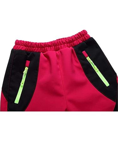 Kids Waterproof Ski Bibs | Youth Outdoor Mountain Pants | Windproof Soft Shell | Hiking Snow Pants 3-4T | Black-Purple - Buy Online on GoSupps.com