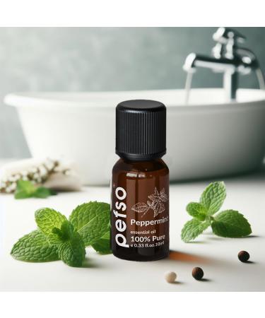 100% Pure Peppermint Essential Oil 10ml | Natural Oil for Diffuser Hair Growth Cooking & Gifts - Buy Online on GoSupps.com