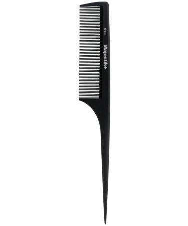 Rat Tail Comb Black Professional Carbon Fiber Standard Tail Pin Comb Anti Static Heat Resistant Strong Durable Fine Tooth By Majestik+