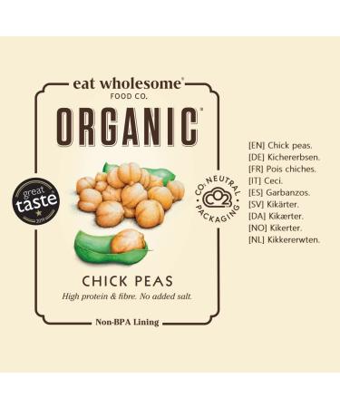 Buy Eat Wholesome Organic Chickpeas 400g (12-Pack) Healthy Non-GMO International Shipping Available - Buy Online on GoSupps.com