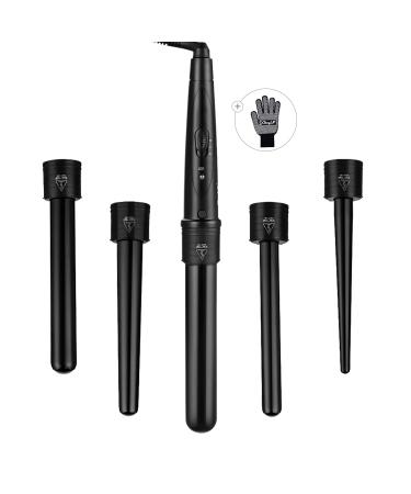 CCKeyin curling iron curling rod set 5 in 1 multifunctional ceramic coating curling iron curly winder kit with a glove black - Buy Online on GoSupps.com