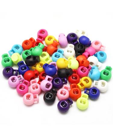Hysagtek Plastic Cord Locks for Drawstrings Shoelaces 100 Pcs Adjustable Round Cord Stops Drawstring Stoppers Clip String Lock Drawstring Clasp Toggles for Paracord Backpacks Assorted Colors Multicolor - Buy Online on GoSupps.com