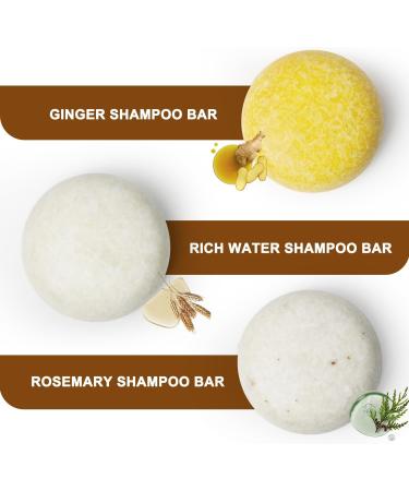 Rice Water Shampoo Bar & Conditioner Set for Hair Growth | Ginger & Rosemary | pH Balanced | All Hair Types | Men & Women | 6.3oz - International Shipping Available - Buy Online on GoSupps.com