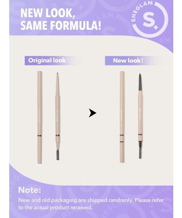 SHEGLAM Insta-Fill Eyebrow Pencil - Long Lasting Sweatproof Gray Brow Makeup for Perfect Shape - Buy Online on GoSupps.com