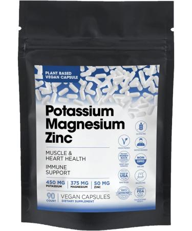 Vegan Omega 3 Supplement (120 Capsules) + Magnesium Potassium w/ Zinc (90 Capsules) - Best Quality - Buy Online on GoSupps.com