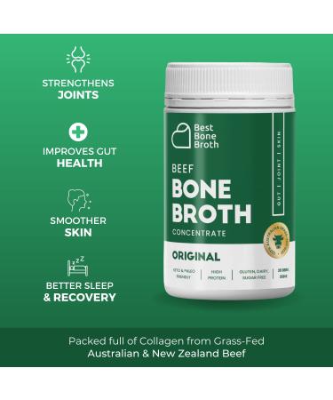 BEEF BONE BROTH CONCENTRATE - Made from top Australian Grass-Fed Cattle - full of protein and collagen | 35 servings makes 2.25 gallons of broth | Just add water | Keto & Paleo Friendly Original - Buy Online on GoSupps.com