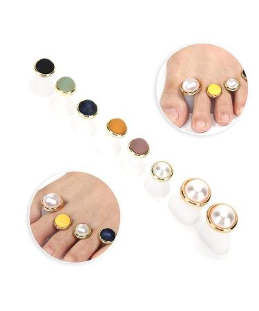 8pcs Silicone Nail Art Toe Separators - Washable & Reusable Pedicure Care for Women | International Shipping - Buy Online on GoSupps.com