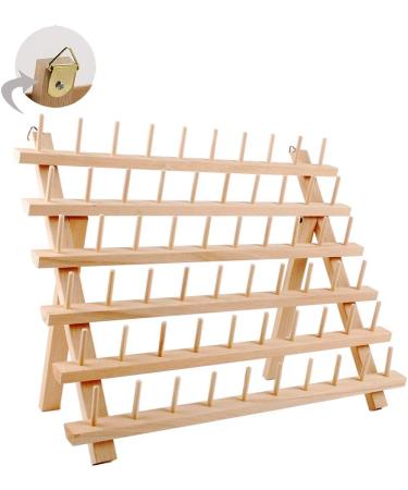 BAENRCY 2-Pack Wooden Thread Holder Sewing and Embroidery Thread Rack - 60-Spool Organizer with Hook - Buy Online on GoSupps.com