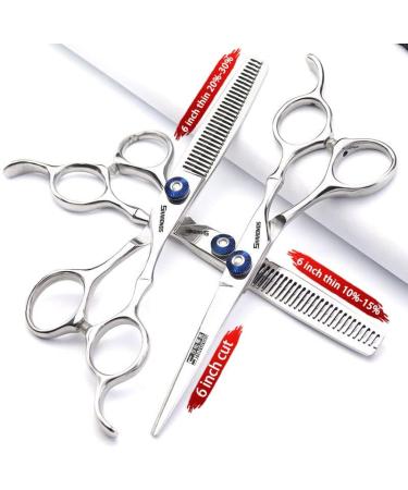 SHARONDS 440C Hair Cutting Scissors Set - 6 Inch & 7 Inch Thinning Scissors Professional 3-Piece Kit - Ideal for Hairdressers & Home Use - Buy Online on GoSupps.com