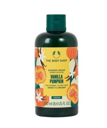The Body Shop Vanilla Pumpkin 250ml Shower Cream - Sweet & Creamy for Normal to Dry Skin - Vegan