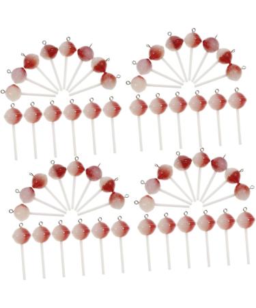 DIYEAH 250 Pcs Candy Keychain Decor Resin Crafts Earrings Charms Lollipops Charms for Crafts Making Charms for Diy Jewelry Resin Keychain Ornament Charms for Bracelet Making Set - Buy Online on GoSupps.com