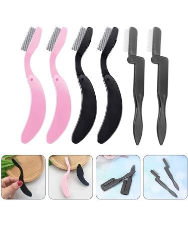 Buy Minkissy 6-Piece Foldable Eyebrow Comb Set | Stainless Steel Eyelash Separators & Mascara Tool - Collapsible & Portable - Buy Online on GoSupps.com