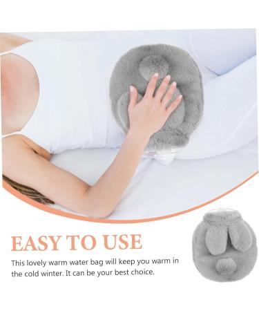 Menstrual Relief Bag Portable Hand Warmers Hand Warm Pouch Plush Toys Warm Water Bag Outdoor Hand Warmer Detachable Hot Water Bag Outdoor Hot Water Pouch With Cover Grey 18x14x4cm - Buy Online on GoSupps.com