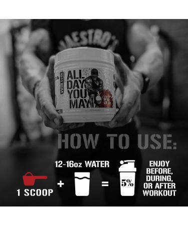 5% Nutrition Rich Piana AllDayYouMay BCAA Powder | Premium Intra & Post Workout Amino Acids EAA Electrolytes | Hydration Endurance Recovery | Vegan & Keto | 16.93 oz 30 Srvgs (Blue Raspberry) - Buy Online on GoSupps.com