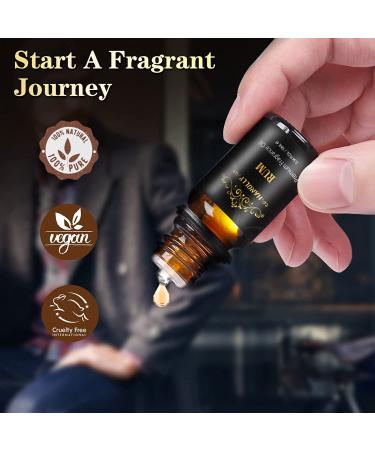 Men's Essential Oils Set - Sandalwood, Cedar, Leather, Sweet Tobacco, Rum, Cologne - Aromatherapy Kit for Diffuser (6x10ML) - Buy Online on GoSupps.com