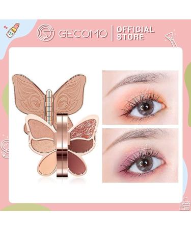 CEFONEY Butterfly Light Shadow Palette - 6-Color Waterproof Eyeshadow Set | Portable Makeup Essentials | Red Rose - Buy Online on GoSupps.com