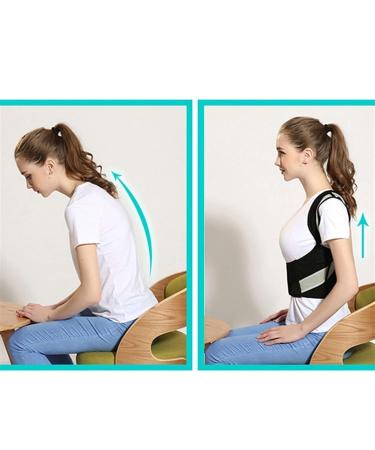 Posture Corrector for Mend Women - Adjustable Full Back Support Brace for Clavicle Support and Providing Pain Relief for Neck Back and Shoulder Elegant Svart Large - Buy Online on GoSupps.com