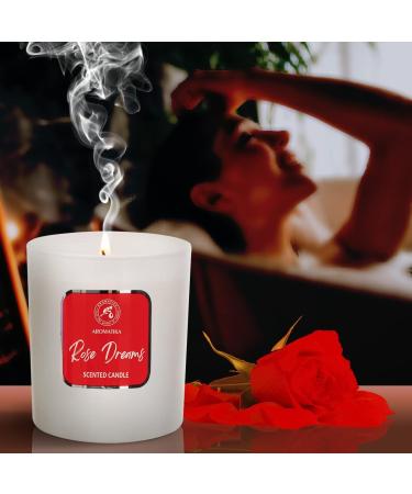 Scented Candle Rose Dreams | Luxury Soy Wax Aromatherapy Candle - 45 Hours Burn - Perfect Gift for Home - Buy Online on GoSupps.com