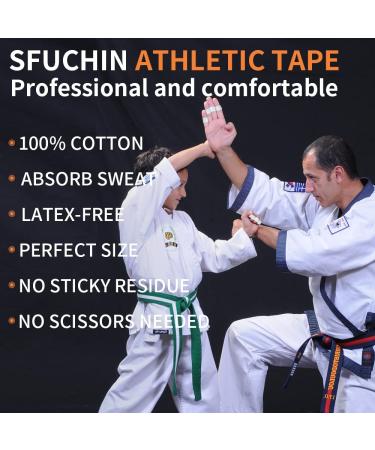 White Athletic Tape (6 Pack 0.5" 10 Yards) - Finger Tape - Medical Tape - Foot Tape - No Sticky Residue & Easy to Tear - for Rock Climbing  Jiu-Jitsu  Grappling  Martial Arts  Hockey Stick  Lifters 0.5 Inch (Pack of 6) - Buy Online on GoSupps.com