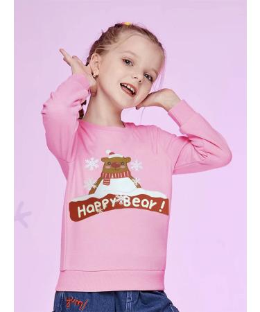 Kids Girls Christmas Jumper Sweatshirt Xmas Reindeer Santa Toddler Tops | Ages 1-7 Years | Long Sleeve Cotton Casual Winter Clothes | Xmas Bear | 6-7 Years - Buy Online on GoSupps.com