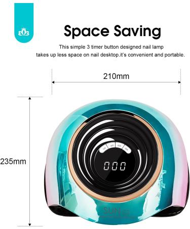 MIRAGE LAYON UV Light for Nails 288W - Professional LED Nail Dryer with Sensor, 4 Timer Settings for Gel Polish - Portable Nail Curing Lamp for Home & Salon - Buy Online on GoSupps.com