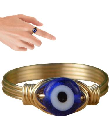 s for Women | Demon Eye for Women | Trendy Blue Eye Bead Handmade Dainty Silver Gold Wire Wrapped for Girls Fovolat Gold 7 - Buy Online on GoSupps.com